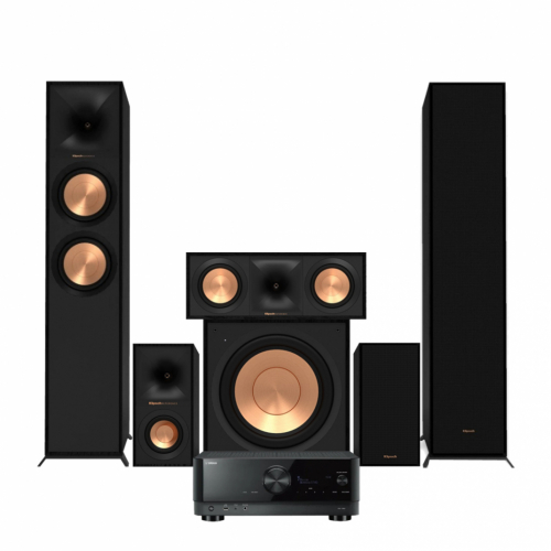 Yamaha RX-V6A & Klipsch Reference R-600F Hemmabiopaket 5.1 Svart i gruppen Paket / Hemmabio - Surroundsystem hos Ljudfokus.se (SETRXV6APKT11)