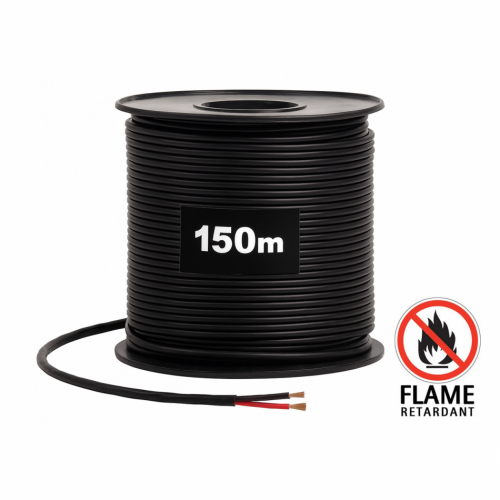 Supra Skyflex 2x1.6 FRHF hgtalarkabel svart, 150 meters spole i gruppen Installationsljud / Installationskablar hos Ljudfokus.se (SETSKYFLEX2X16B)