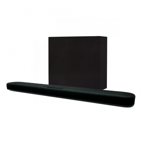 Yamaha SR-B20 & DLS Flatsub Midi Soundbarsystem 2.1 Svart i gruppen Hgtalare / Soundbars hos Ljudfokus.se (SETSRB20ABLPKT1)