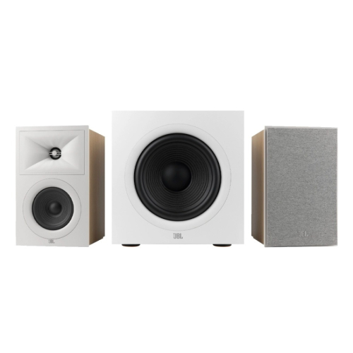 JBL Stage 250B med Stage 200P Högtalarpaket 2.1 Latte i gruppen Paket / Högtalare för musik hos Ljudfokus.se (SETSTAGE250BPKT2)