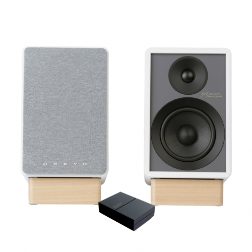 Onkyo GX-30ARC aktiva stereohögtalare, vitt par med Atonemo Streamplayer i gruppen Kampanj / Mellandagsrea hos Ljudfokus.se (SETSTREAMPPKT3)