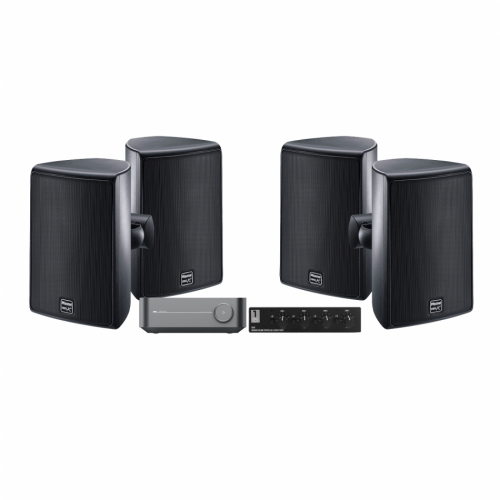 WiiM Amp med SC4B & 2 par Magnat Symbol X160 Svarta Utomhushgtalare i gruppen Multiroom / Frstrkarpaket hos Ljudfokus.se (SETSX160PKT1)