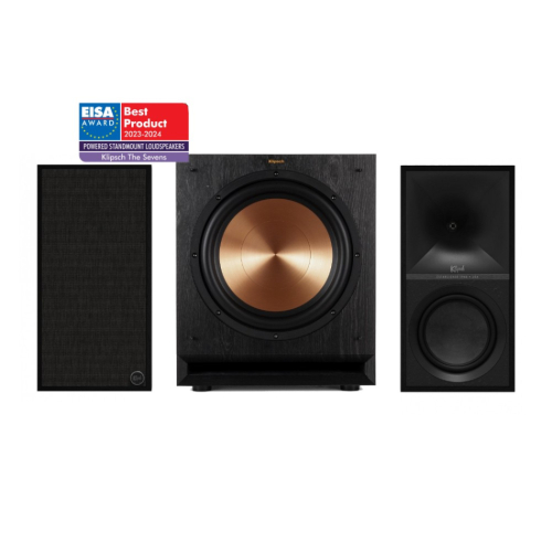 Klipsch The Sevens med SPL-120 Aktiva Stereohögtalare 2.1 Svart i gruppen Paket / Aktiva Högtalarsystem hos Ljudfokus.se (SETTHESEVENSPKT1)