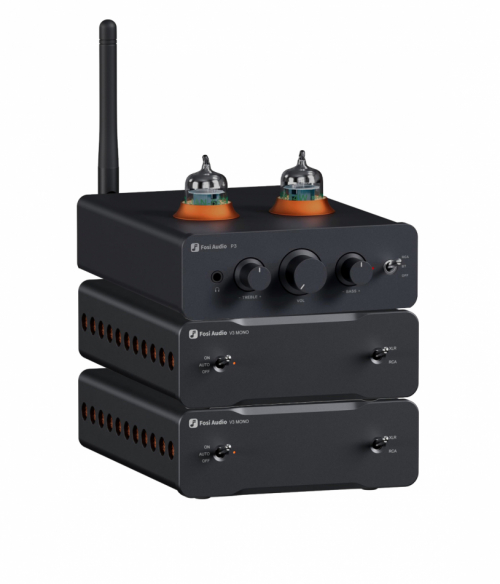 Fosi Audio P3 försteg med dubbla V3 Mono, kompakt stereokombo i gruppen Paket / Elektronikpaket - Stereo hos Ljudfokus.se (SETV3MONOPKT1)