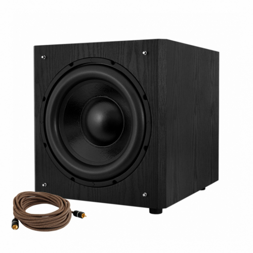 System One W120 aktiv subwoofer med Proson Arctic subkabel, svart i gruppen Hgtalare / Subwoofers hos Ljudfokus.se (SETW120PKT1)