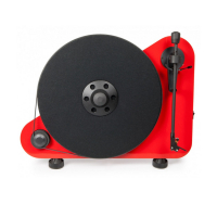 Pro-Ject VT-E R vertikal vinylspelare med pickup, röd