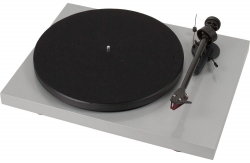 Pro-Ject Debut Carbon DC, ljusgrå skivspelare med 2M Red