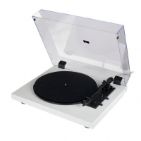 Pro-Ject A1 helautomatisk skivspelare med Ortofon OM10, vit