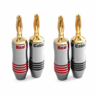 Real Cable B7210 bananpluggar, 4-pack