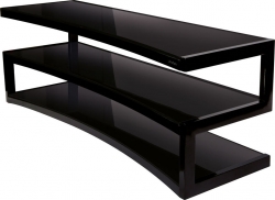 Norstone Esse Curve, TV-bänk pianosvart