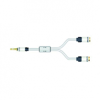 Real Cable Moniteur YJ35, Aux adapterkabel 3.5mm hane - 3.5mm honor, 0.2 meter