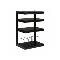 Norstone Esse Hifi Vinyl, mattsvart med svarta hyllor & vinylfack