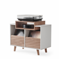 NorStone Oslo Vinyl 800 mediabnk fr skivspelare & elektronik, ljus ek/vit