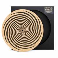 Simply Analog Cork Slipmat Vertigo, korkmatta med tryck fr vinylspelare