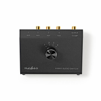 Nedis A-SWITCH240-4 lgnivomkopplare av stereokllor, 4 in till 1 ut