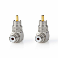Nedis CAT-B24920GD Vinklad RCA Adapter, 2-pack
