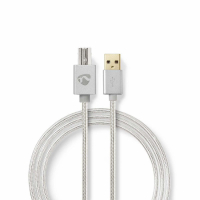 Nedis CCTB60100AL USB A-B kabel, 2 meter 
