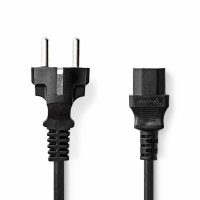 Nedis jordad strmkabel svart, 2 meter