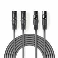 Nedis XLR-ljudkabel fr stereo, XLR Hane - XLR Hona