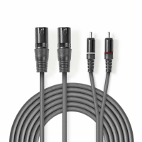 Nedis XLR-ljudkabel fr stereo, XLR Hane - RCA Hane