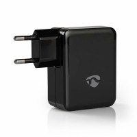 Nedis USB-väggladdare 4.8A 2xUSB-A och 1xUSB-C, svart