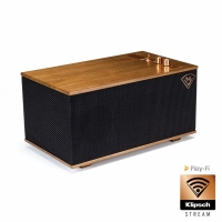 Klipsch The Three, aktiv högtalare med Bluetooth, valnöt