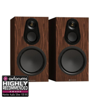 Monitor Audio Silver 100 8G stativhögtalare, valnöt par