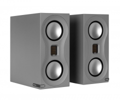 Monitor Audio Studio, stativhögtalare silver/grått par