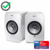 KEF LSX aktiva hgtalare med Wifi, DAC, Bluetooth & AirPlay 2, vitt par RETUREXEMPLAR