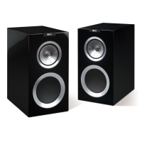 KEF R300 stativhögtalare, pianosvart par