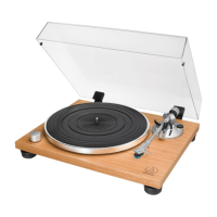 Audio Technica AT-LPW30TK skivspelare med AT-VM95C-pickup, teak