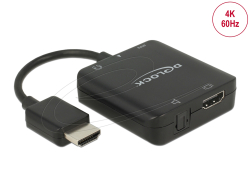 Delock HDMI Audio Extractor 4K 60 Hz, HDMI->Optisk & Analog 3.5mm