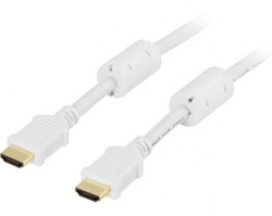 Deltaco HDMI-kabel - Vit (High Speed with Ethernet)