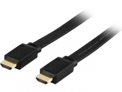 Deltaco HDMI-kabel Flat - Svart (High Speed with Ethernet)