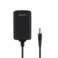 Deltaco PS12-20B Strmadapter 12V DC/2A, svart