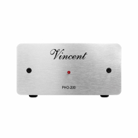 Vincent PHO-200 RIAA-steg f�r vinylspelare, silver