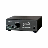 Dynavox UPR 2.0 RIAA-steg med USB & hörlursförstärkare för vinylspelare, svart
