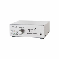 Dynavox UPR 2.0 RIAA-steg med USB & hörlursförstärkare för vinylspelare, silver