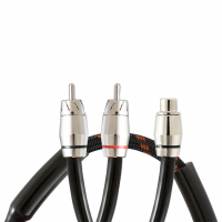 GAS RCA 1M2F Dual Twist PRO Subwoofer Y-kabel, 0.3 meter