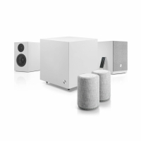 Audio Pro A28 & SW-5 Aktivt Högtalarpaket 2.1 Vitt + 2st A10 för multiroom