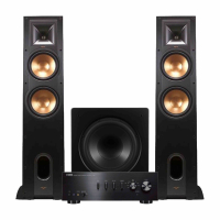 Yamaha A-S501 II med Klipsch R-28F & Dynavoice CSB-V12 Stereopaket 2.1