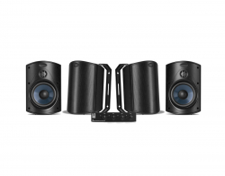 System One SC4B hgtalarvxel & 2 par Polk Audio Atrium 4 Svarta Utomhushgtalare