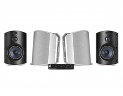 System One SC4B hgtalarvxel & 2 par Polk Audio Atrium 6 Vita Utomhushgtalare