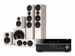 Yamaha RX-V685 & Heco Aurora 700 högtalarpaket 5.1, Ivory White