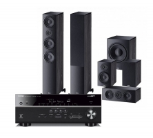 Yamaha RX-V685 & Heco Aurora 700 högtalarpaket 5.1, Ebony Black