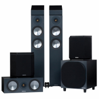 Monitor Audio Bronze 200 6G Högtalarpaket med Dolby Atmos 5.1.2, svart
