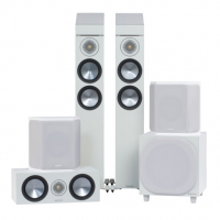 Monitor Audio Bronze 200 6G Högtalarpaket med Dolby Atmos 5.1.2, vitt