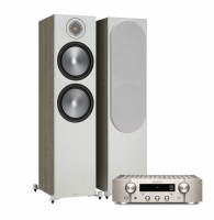Marantz PM7000N Silver & Monitor Audio Bronze 500 6G Urban Grey