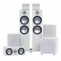 Monitor Audio Bronze 500 6G Högtalarpaket med Dolby Atmos 5.1.2, vitt