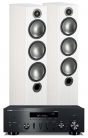 Yamaha R-N602 Svart & Monitor Audio Bronze 6 Vita, stereopaket